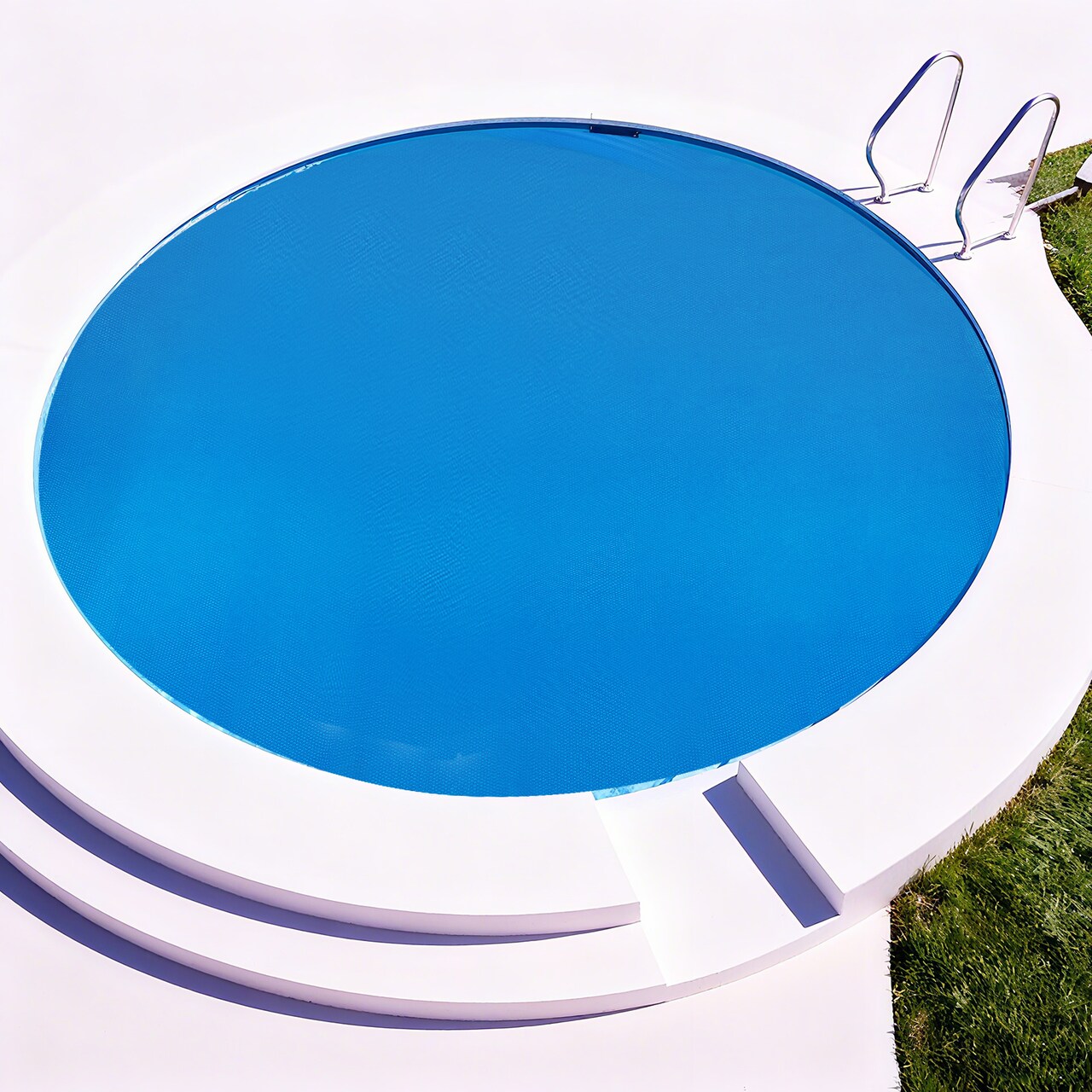 8 Feet Round Solar Pool Cover 12 Mil for In-Ground Above-Ground Swimming Pools